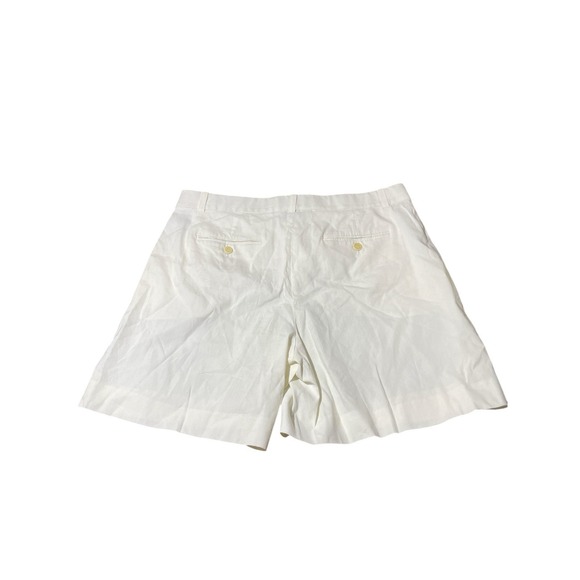 Theory Women's Size 10 White Linen‎ Blend City Shorts - Picture 2 of 8